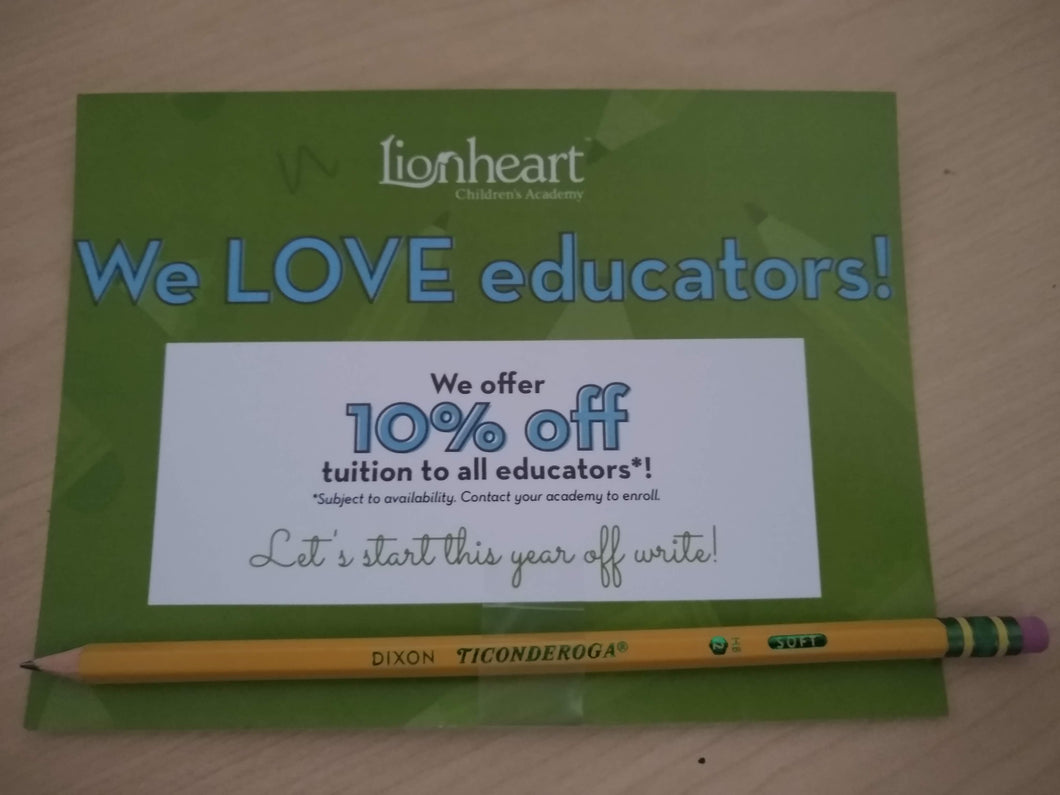 We Love Educators Postcard
